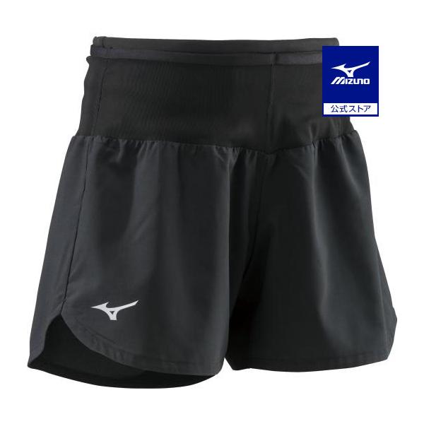 ミズノ公式 ランニングマルチポケットパンツ レディース ブラックｘブラック クリアランス