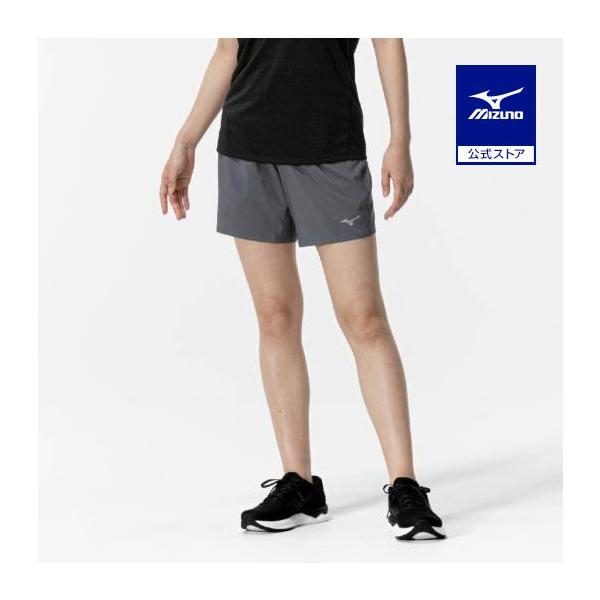 ミズノ公式 ランニング マルチポケットパンツ プラス 6.5インチ グレー レディース