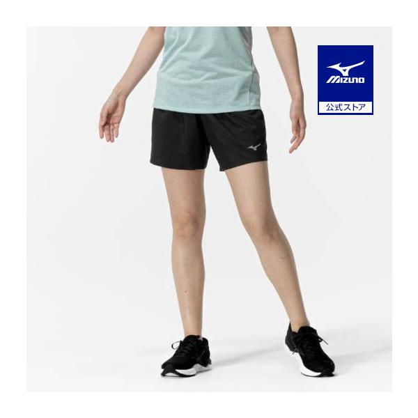 ミズノ公式 ランニング マルチポケットパンツ プラス 6.5インチ ブラック レディース