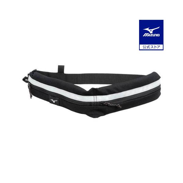ミズノ公式 2WAYベルトポーチ ブラック×ライトグレー