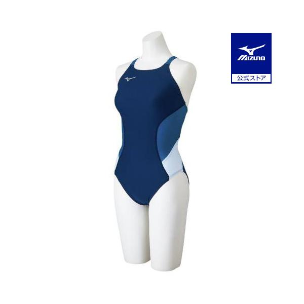 MIZUNO（ミズノ） ミズノ公式 競泳練習用ミディアムカット ネイビー