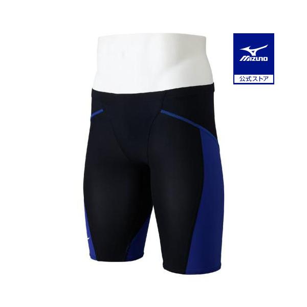 ミズノ　スパッツ　ネイビー✕蛍光　M MIZUNO（ミズノ） ミズノ公式 GX・SONIC LITE 競泳用ハーフスパッツ