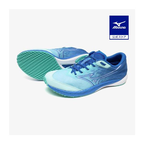 ミズノ公式 ウエーブデュエル4 陸上競技  スカイブルー×ホワイト×ブルー ユニセックス
