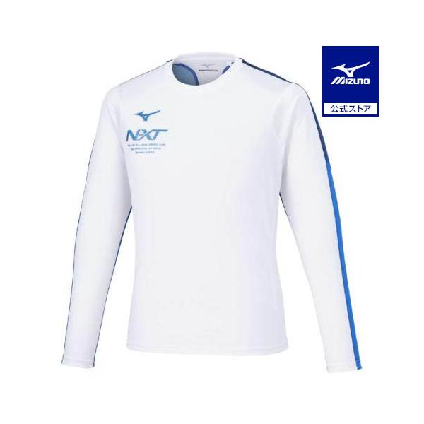 スポーティーなプリントデザインのN-XT長袖シャツ。練習、移動着として着用できるアイテム。吸汗速乾機能があり快適で、動きやすい長袖Tシャツ。