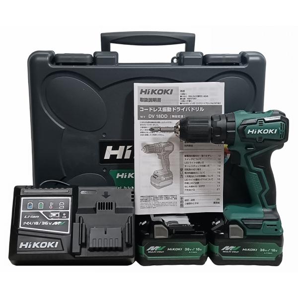 799 コードレス振動ドライバドリル HiKOKI ハイコーキ DV18DD（2XCZ） 18V 未使用展示品 未使用 フルセット HIKOKI 18V コードレス振動ドライバドリル DV18DD