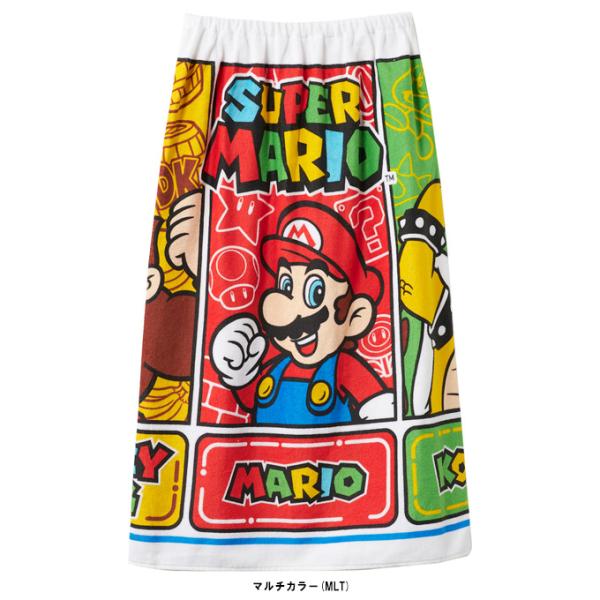 ■品番125959■商品説明水分をしっかり吸収してくれる安心の綿素材。優しい手触りで水から上がったときの冷え防止や紫外線対策にもおすすめです。マリオ、ドンキーコング、クッパなどの人気キャラクター勢ぞろいのデザインです。■素材綿100%■カラ...