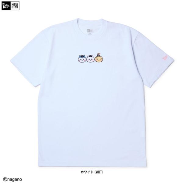 ◆メール便対応商品◆NEW ERA（ニューエラ）半袖 コットン Tシャツ ちいかわ / ちいかわ・ハチワレ・うさぎ ホワイト（14864556）ちいかわコラボ ユニセックス