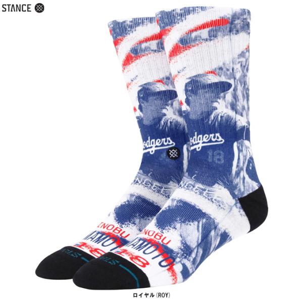 ◆メール便対応商品◆STANCE（スタンス）YAMAMOTO STREAK ドジャース 山本由伸投手コラボモデル（A556B24YAM）野球 靴下 MLB メジャーリーグ メンズ