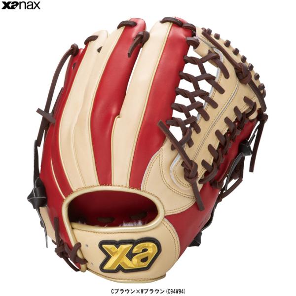 ザナックス 軟式グローブ 赤/白 レースアップ ザナックス XANAX（ザナックス）軟式用グラブ トラスト カラフル