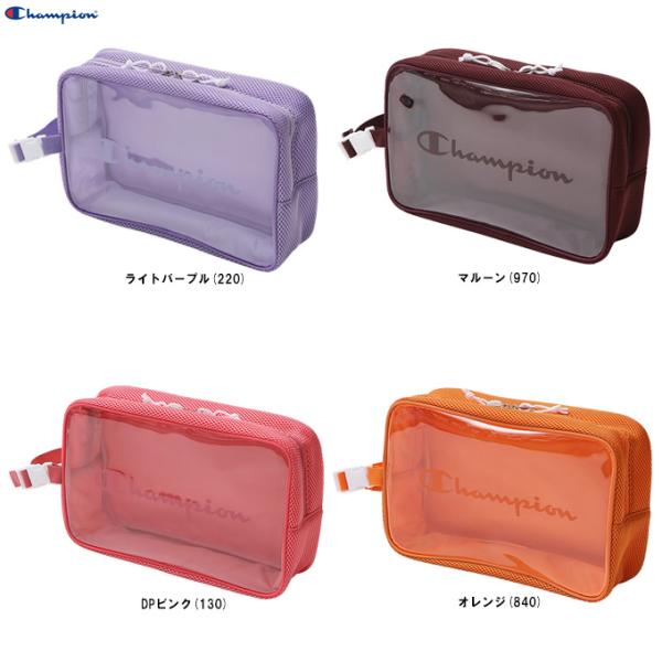 ■品番C3-YB722B■商品説明軽量なエアーメッシュ素材のシューズバッグです。持ち手のバックルを使い、他のスポーツバッグなどに装着することも可能です。正面にChampion(チャンピオン)ロゴのプリント入り。■素材ポリエステル100％■カ...
