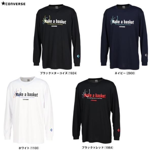 ◆メール便対応商品◆CONVERSE（コンバース）プリントロングスリーブシャツ（CB232368L） バスケットボール トレーニング ロンT ウェア ユニセックス