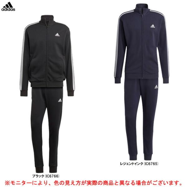 adidas（アディダス）M 3S FT トラックスーツ 上下セット（ECT00）スポーツ トレーニング ランニング ジャージ ジャケット パンツ 男性用 メンズ