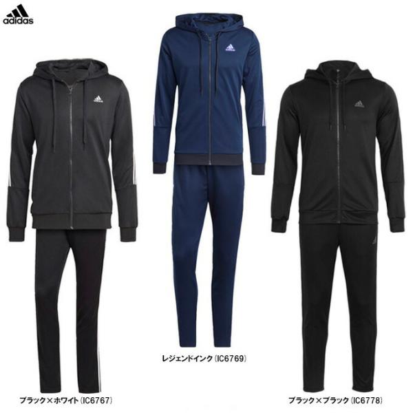 adidas（アディダス）M 3S DK トラックスーツ 上下セット（ECT05）スポーツ トレーニング ランニング ジャケット パンツ パーカー フードあり メンズ