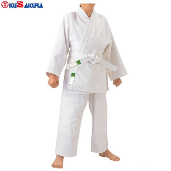 ■品番JNW2■商品詳細九櫻の学校正課用ブランドの一重織柔道衣です。上衣・ズボン・白帯の3点セット。名札付きで名前が書けます。■素材ポリエステル65% 綿35%■カラーホワイト■サイズ1号(JNW21)：身長135-147cm2号(JNW2...