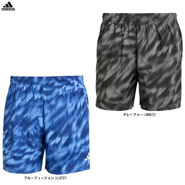 ◆メール便対応商品◆adidas（アディダス）オウン ザ ラン 総柄プリント ショーツ（KRI49） ランニング ショートパンツ ボトムス メンズ