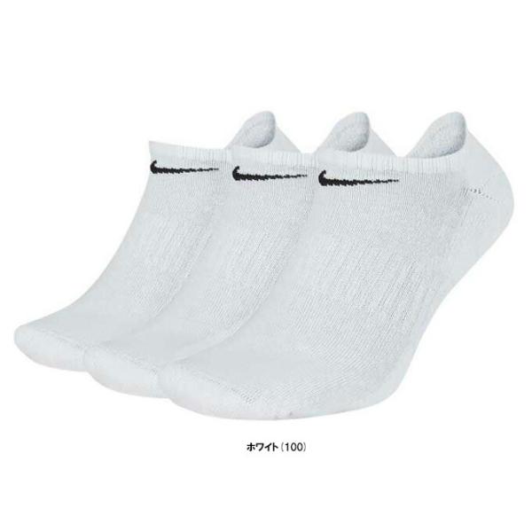 ◆メール便対応商品◆NIKE（ナイキ）3P エブリデイ クッション ノーショウ ソックス（SX7673）スポーツ トレーニング ランニング 3足組 靴下 ユニセックス