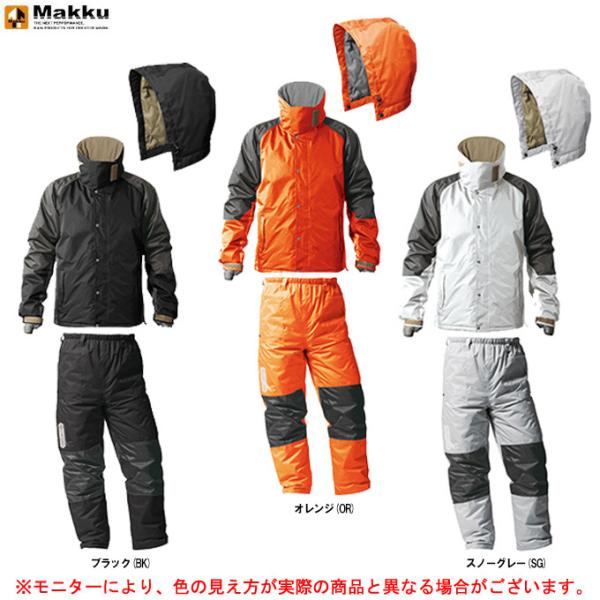 Makku（マック）ハードマスタープロ 防水防寒スーツ 上下セット（W3130）アウトドア 登山 ハイキング レインウェア 雨具 カッパ 中綿 保温 メンズ