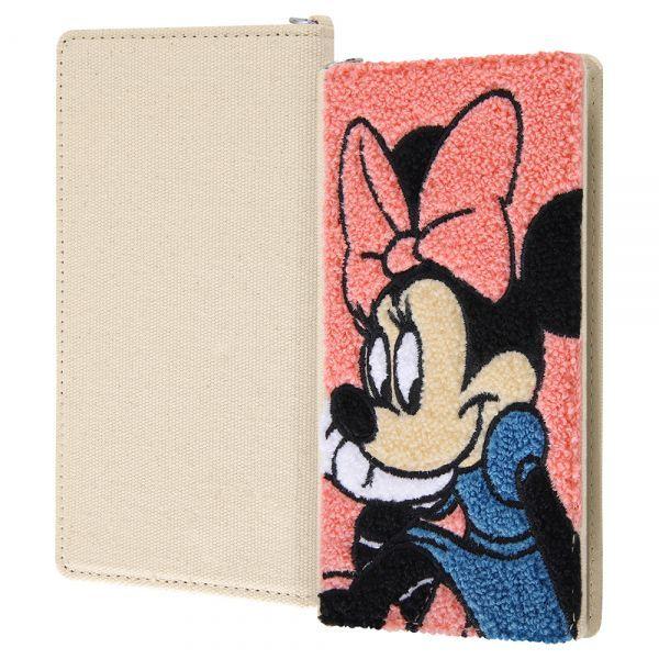 ディズニー 各種スマートフォン ケース カバー スマートフォン ディズニーキャラクター 汎用 手帳型 Flex Mサイズ サガラ刺繍 ミニーマウス バリアスレーベル 通販 Yahoo ショッピング