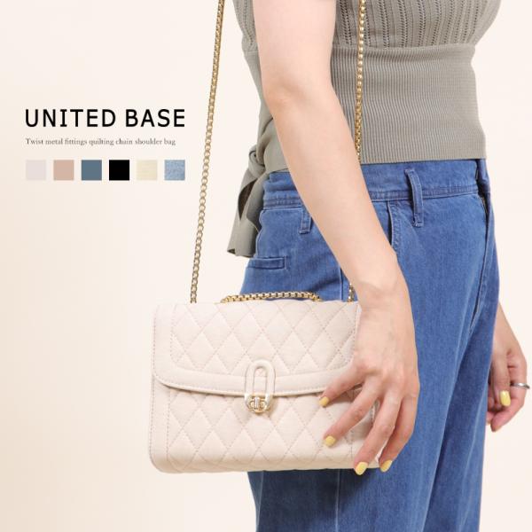 BASE ベース 公式 ショルダーバッグ ショルダー キルティング レディース シンプル チェーン フラップ パーティー パーティーバッグ 2way 女性 高級感 金具