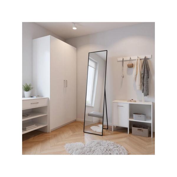 全身鏡 姿見 スタンドミラー 壁掛け兼用 飛散防止 アルミフレーム