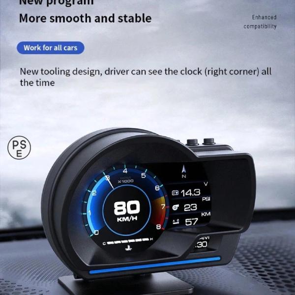 ヘッドアップディスプレイ HUD OBD2 GPS 多機能 マルチメーター スマートメーター タコメーター 故障診断 簡単装着 ドレスアップ