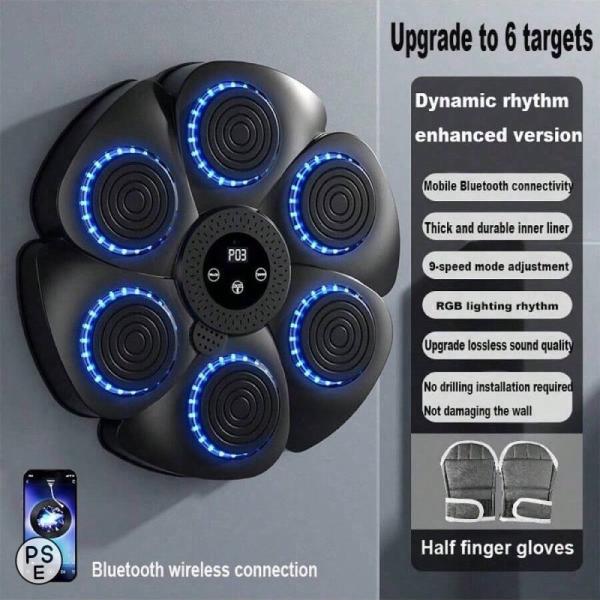 ポータブルスマートボクシングパンチターゲット Bluetooth対応 壁掛け式電子トレーニングパッド ホームワークアウト用