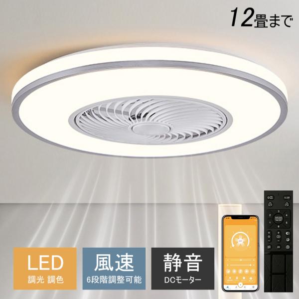 シーリングファンライト シーリングファン LED リモコン 6畳 8畳 調光調色 照明器具 おしゃれ シンプル DCモーター 風量調節 扇風ライト 子供部屋 静音 空気循環