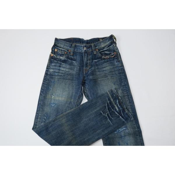 1963:BARTACK デニムジーンズ　大きめゆったり　ブルー　サイズLL mk-farm_brlj21001