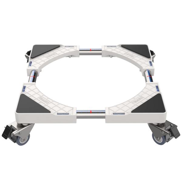 他サイト： DEWEL キャスター付き かさ上げ台 置き台 冷蔵庫 洗濯機パン 360°回転 目盛り付き 耐荷重:300kg 伸縮式 サイズ調整可能 幅の商品画像