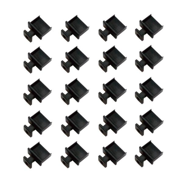 他サイト： monofive USBポートコネクタ防塵保護カバー・キャップ（20個入り） つまみ付ハードタイプ MF-USB-TAB20Bの商品画像