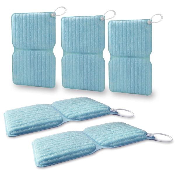 他サイト： サンコー お風呂 スポンジ 浴槽 掃除 お得用 5個 バスピカピカ 水だけでも汚れが落とせる特殊繊維 びっくりフレッシュ ブルー 日本製 Bの商品画像