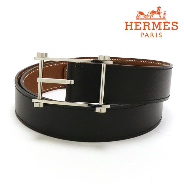 エルメス ベルト メンズ HERMES Belt NOIR×GOLD ブラック 073997CK AA