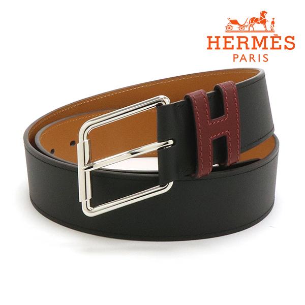 エルメス ベルト メンズ HERMES Belt NOIR×ROUGE ブラック 074490CK AB