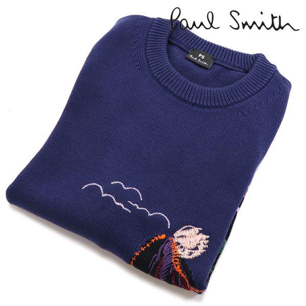 Paul Smith ポールスミス ニットT レディース ネイビーマルチ 0W