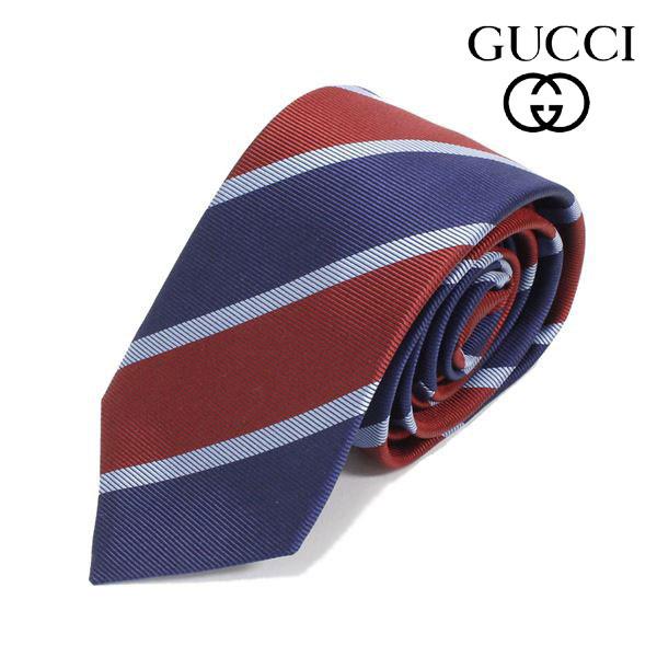 グッチ ネクタイ メンズ シルク GUCCI タイ ストライプ 544623 4E002