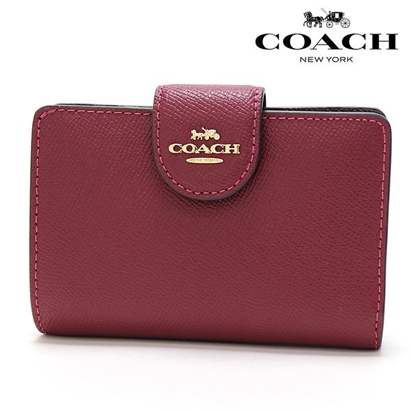 コーチ 二つ折り財布 レディース COACH Wallet ブラックチェリー 6390