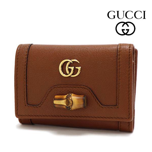 GG グッチ 三つ折り財布 レディース GUCCI ブラウン 658633 17Q0T 2535 