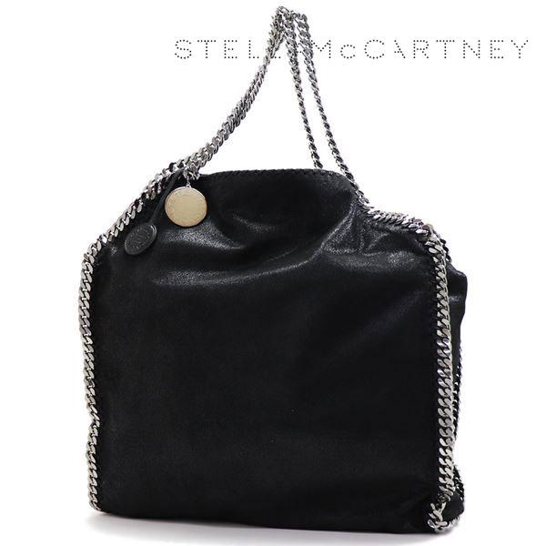 ステラ・マッカートニー ブラック シングルトート ラージ Stella Logo Grainy Alter Mat Tote Bag / ステラ ロゴ グレイン
