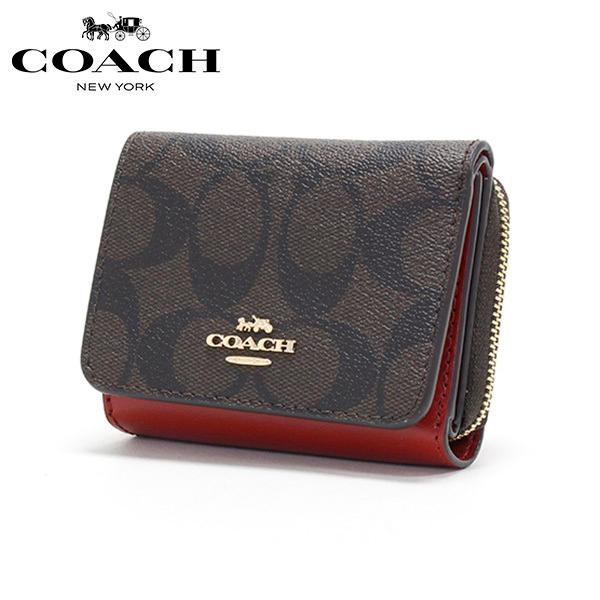 コーチ 三つ折り財布 レディース Coach ブラウン 1941レッド 7331 Imrvq 7331 Imrvq Mkcollection 通販 Yahoo ショッピング