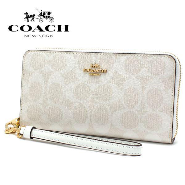 プレセール開催中】コーチ 長財布 レディース ストラップ付き COACH