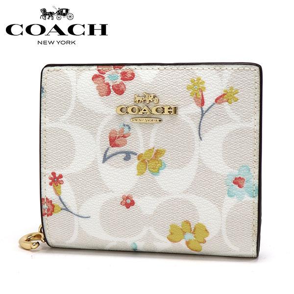 ギフトラッピング無料 コーチ 二つ折り財布 レディース Coach シグネチャー フローラル プリント C8704 Imcah C8704 Imcah Mkcollection 通販 Yahoo ショッピング