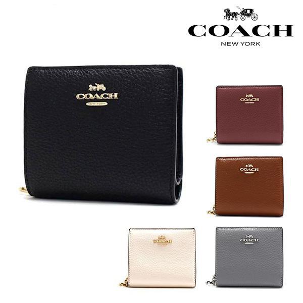 COACH コーチ 二つ折り財布 レディース ブラック C2862
