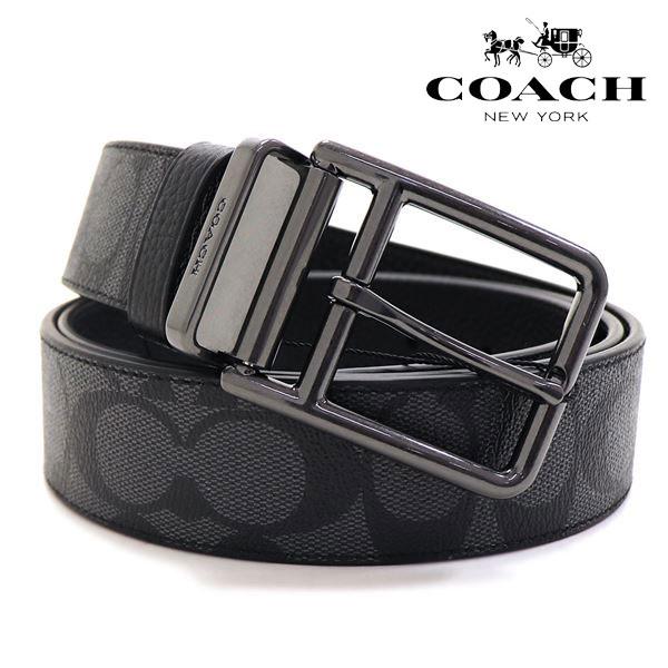 未使用 COACH コーチ ベルト レザー ブラック リバーシブル メンズ コーチ COACH コーチ ベルト メンズ COACH Belt リバーシブル