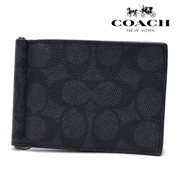新作　COACH　マネークリップ　折り財布　メンズ　小銭入れ付き Amazon | COACH(コーチ) メンズ男性用マネークリップ付き二