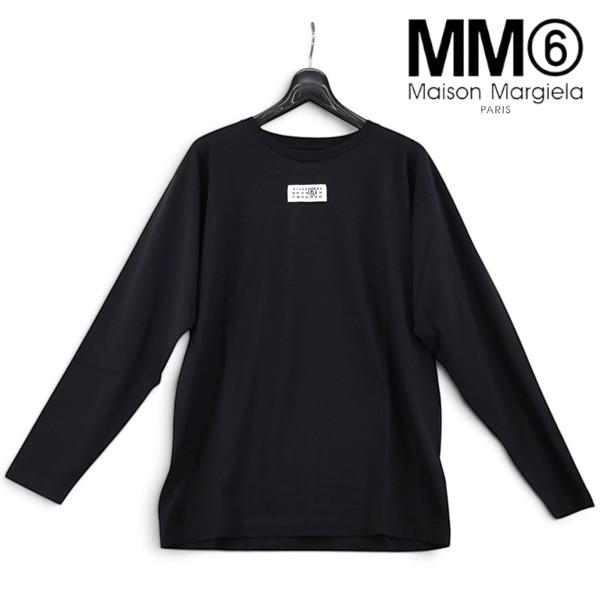エムエムシックス ロングスリーブ Tシャツ レディース MM6 ロゴ パッチ ロンT M61164 MM04I M6900