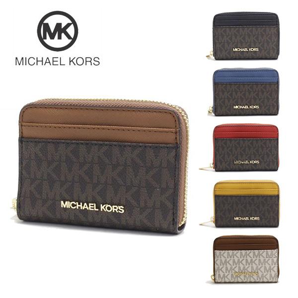 マイケルコース コインケース レディース カードケース 財布 Michael Kors coin purse シグネチャー ジェット セット トラベル レザー 35H9GTVZ2B