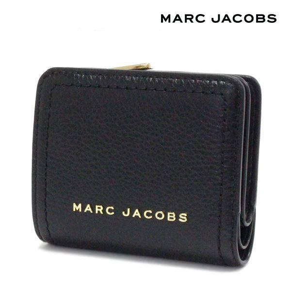 マークジェイコブス 二つ折り財布 レディース MARC JACOBS Wallet ザ グルーヴ レザー ミニ コンパクト ウォレット ブラック  S101L01SP21 001