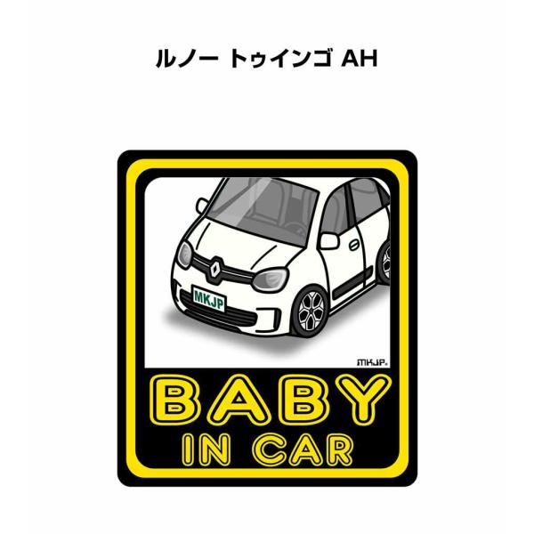 MKJP BABY IN CARステッカー 2枚入り 外車 ルノー トゥインゴ AH  ゆうメール送料無料