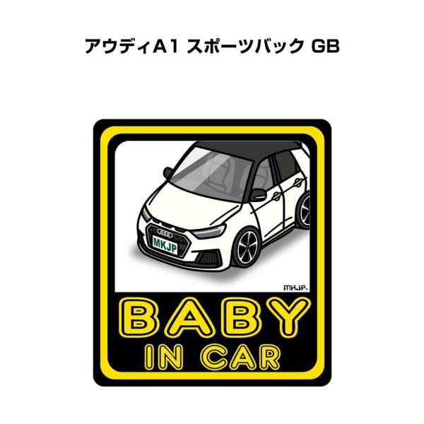 MKJP BABY IN CARステッカー 2枚入り 外車 アウディA1 スポーツバック GB  ゆうメール送料無料