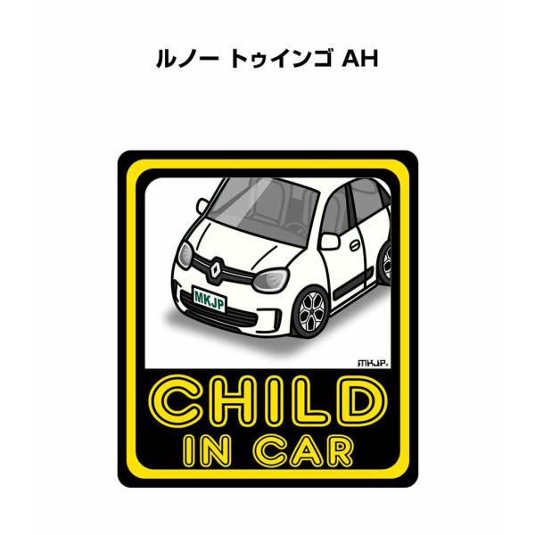 MKJP CHILD IN CARステッカー 2枚入り 外車 ルノー トゥインゴ AH  ゆうメール送料無料